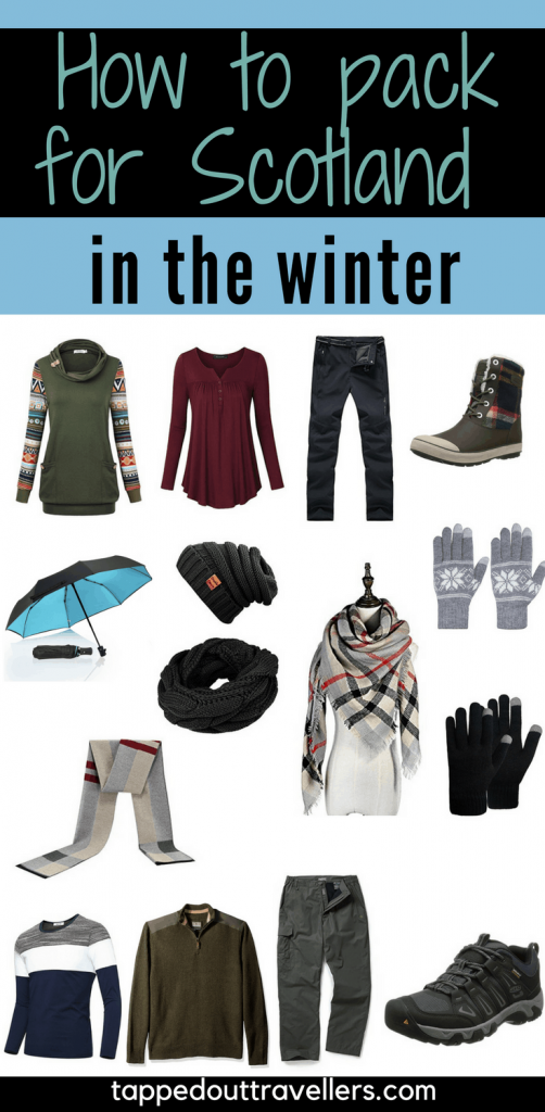 Are you visiting Scotland this winter? SAVE this pin for later, and then click to find your complete packing list for Scotland in February from clothes to shoes to hats and more! CLICK over for all the details now #Scotland #packinglist #travel #winter#Europe  #Edinburgh #Glasgow #packing #whattowear #travelwithkids #familytravel