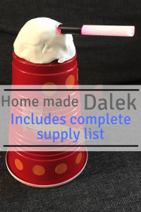 How to make a Dalek with step-by-step instructions - includes a complete supply list. It's a must pin for all Dr Who fans! Check it out.